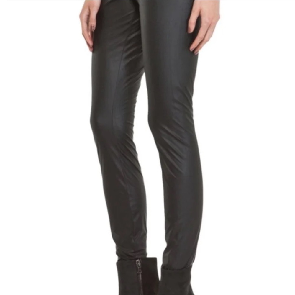 Theyskens’ Theory Pittell Finap Skinny Ankle Pants Vegan Faux Leather Leggings